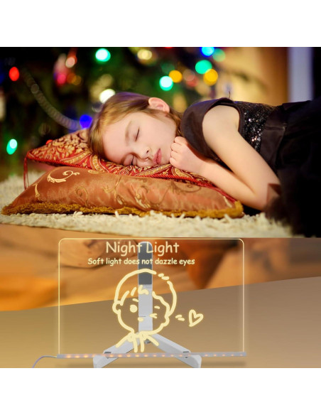 Tablero de Borrado en Seco LED MOCOWAY 30x20 cm con 7 Bolígrafos