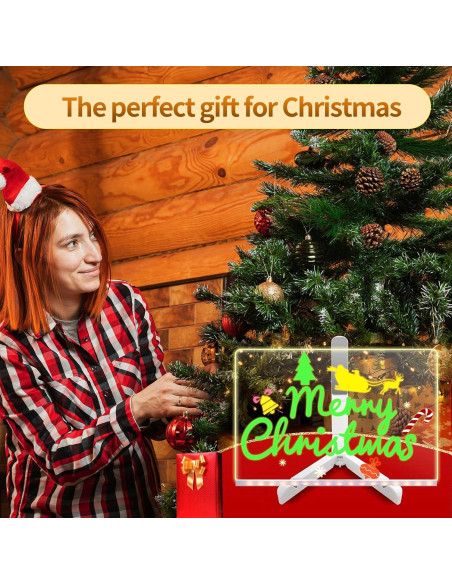 Tablero de Borrado en Seco LED MOCOWAY 30x20 cm con 7 Bolígrafos