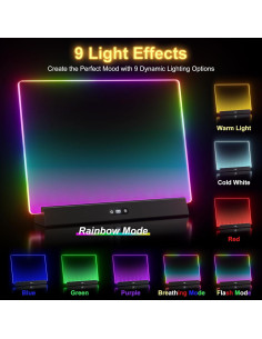 Tablero LED Recargable Bailkind 17" con 9 Modos y 6 Colores 2