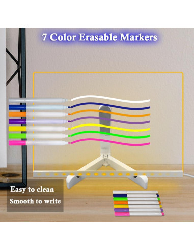 Tablero de Borrado en Seco Acrílico ASEAZ 20x30cm Amarillo