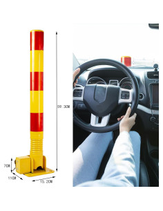 Poste de Estacionamiento Plegable Vechkom 60 cm Alta Visibilidad 2