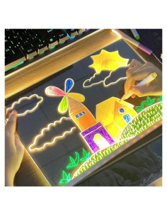 Tablero Acrílico LED Borrado en Seco DLLMHAHAHA 30x20 cm