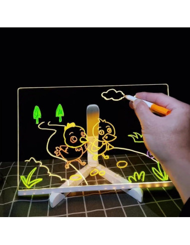 Tablero Acrílico LED Borrado en Seco DLLMHAHAHA 30x20 cm