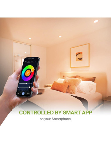 Paquete de 6 Luces LED Empotradas ASD RGBW 15W 2700K-6500K