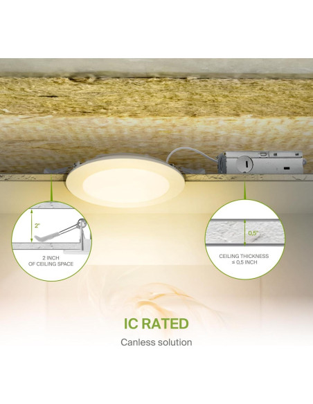 Paquete de 6 Luces LED Empotradas ASD RGBW 15W 2700K-6500K