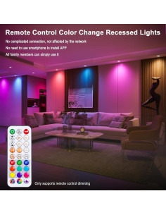 Downlight LED Empotrado 6 Pulgadas Taptoron RGBCW 16W 1350LM 2