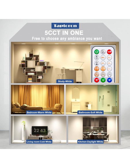 Downlight LED Empotrado 6 Pulgadas Taptoron RGBCW 16W 1350LM