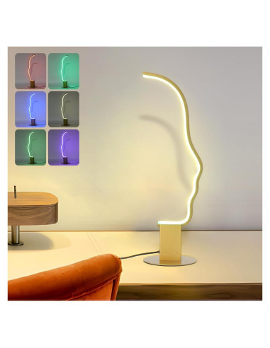 Lámpara de Mesa LED RGB Kariosid 52cm Regulable con Temporizador