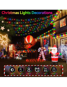 Luces de Navidad Hezbjiti 1000 LED 120m Multicolor con Control Remoto 2