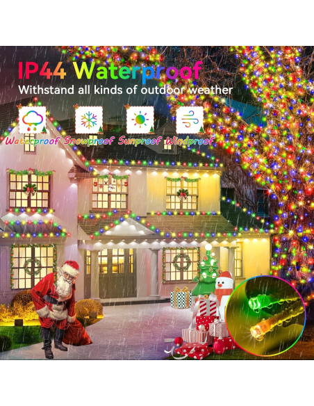 Luces de Navidad Hezbjiti 1000 LED 120m Multicolor con Control Remoto Luces de Navidad Hezbjiti 1000 LED 120m Multicolor con Control Remoto