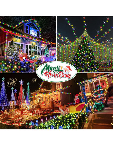 Luces de Navidad Hezbjiti 1000 LED 120m Multicolor con Control Remoto