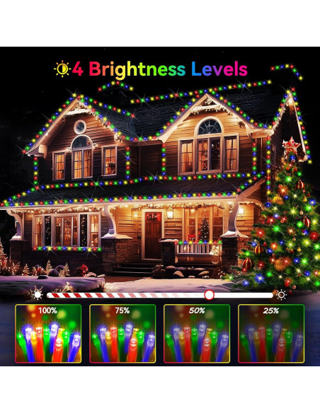 Luces de Navidad Hezbjiti 1000 LED 120m Multicolor con Control Remoto Luces de Navidad Hezbjiti 1000 LED 120m Multicolor con Control Remoto