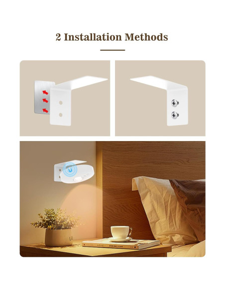 Luces Puck Recargables Aokpsrt 6PCS RGB 1500mAh para Cuadros