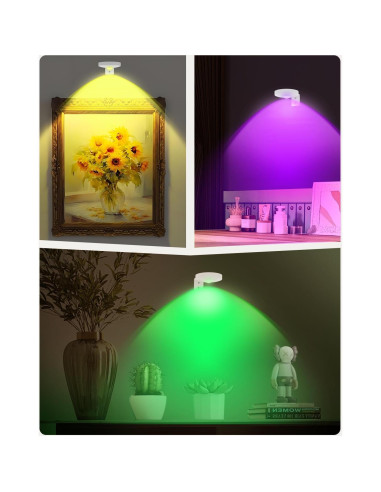 Luces Puck Recargables Aokpsrt 6PCS RGB 1500mAh para Cuadros