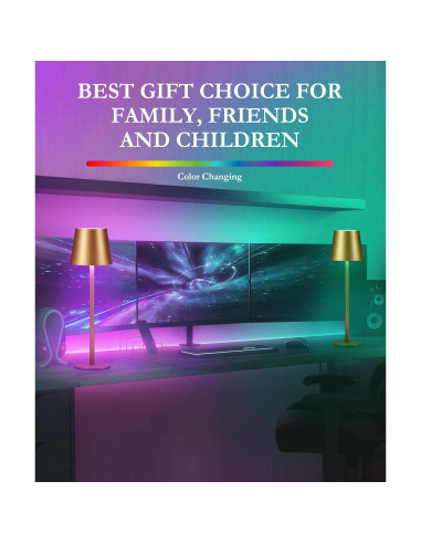 Lámpara de Mesa Inalámbrica RGB Faithorse 2 Paquetes 5200mAh
