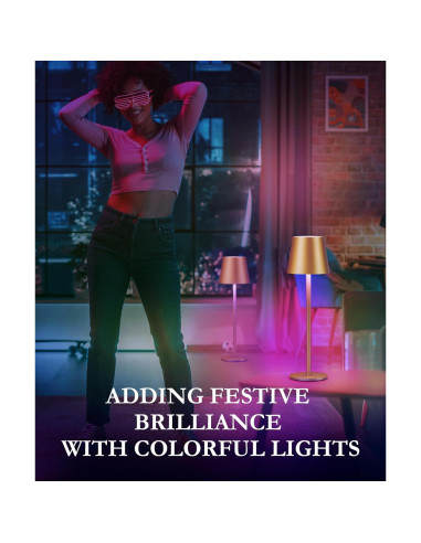 Lámpara de Mesa Inalámbrica RGB Faithorse 2 Paquetes 5200mAh