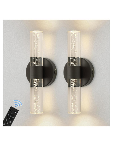 Aplique de Pared Inalámbrico DORESshop 30.48cm Negro 10000mAh