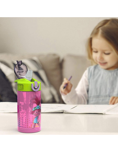 Botella de Agua Infantil Zak Designs Trolls 0.47L