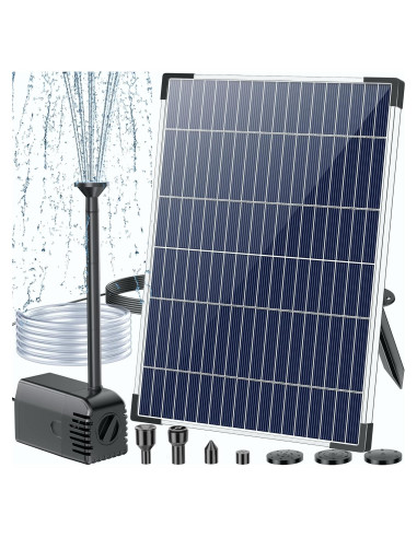 Bomba de Agua Solar POPOSOAP 12W para Jardín y Estanques