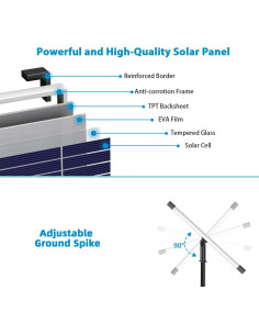 Bomba de Agua Solar POPOSOAP 12W para Jardín y Estanques 2