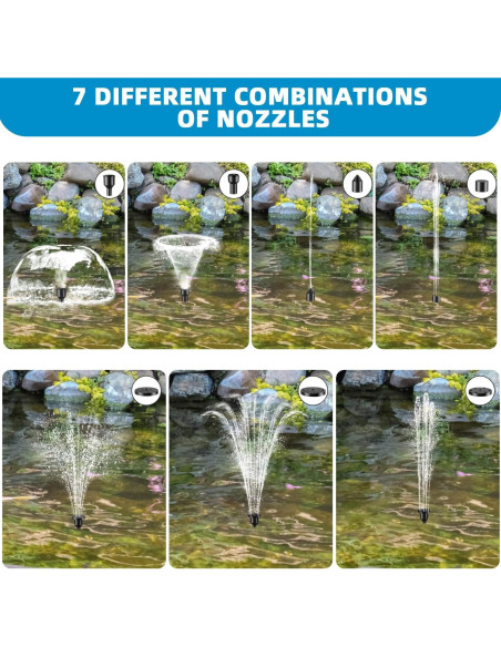 Bomba de Agua Solar POPOSOAP 12W para Jardín y Estanques