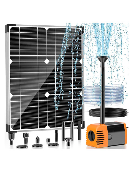 Bomba de Agua Solar 20W POPOSOAP para Estanque y Jardín