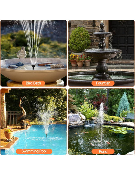 Bomba de Agua Solar 20W POPOSOAP para Estanque y Jardín