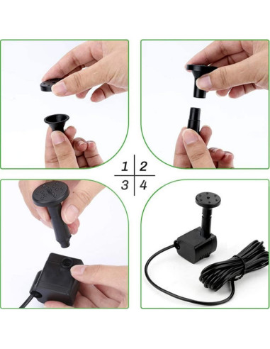 Bomba de Agua Solar CYDZSW 1.2W para Jardín y Baño de Aves