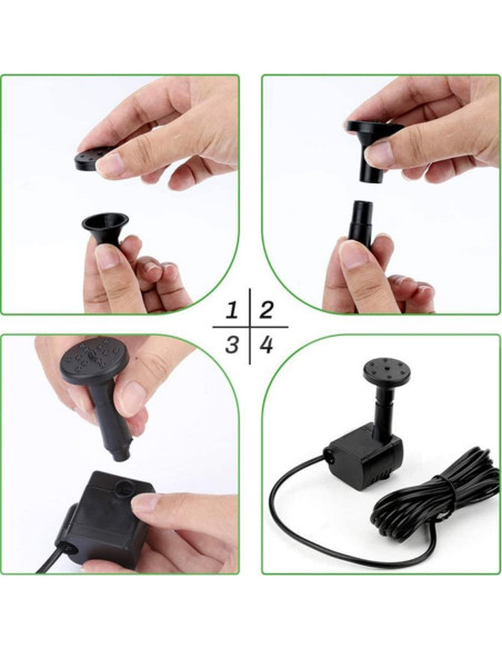 Bomba de Agua Solar CYDZSW 1.2W para Jardín y Baño de Aves