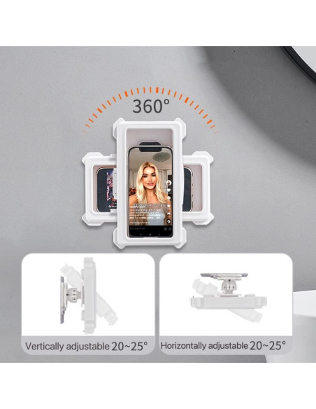 Soporte para Teléfono de Ducha Impermeable CTKEPUN 360