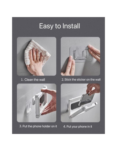 Soporte para Teléfono de Ducha Impermeable CTKEPUN 360