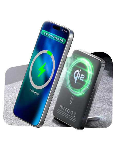 Batería Portátil MagSafe LISEN Qi2 10,000mAh Carga Rápida