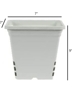 Maceta de Plástico SUNPACK Blanca 23 cm con Drenaje - 1 Unidad 2