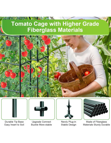 Caja de Plantas Elevada MQJIAZHI con Enrejado y Autorriego 68cm
