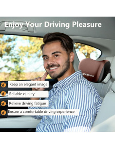 Cojín de Soporte Lumbar y de Cabeza AZNZKEZHU Rosa 2