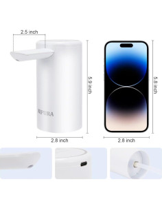 Bomba de Agua Eléctrica NIPURA 5 Galones USB Portátil 2