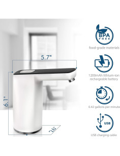 Bomba de Agua Eléctrica HotFrost A22 para Jarra 5 Galones 2
