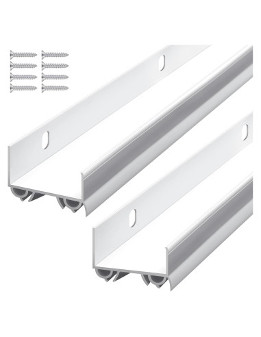 2 Barreras de Sellado para Puerta Lineshading PVC 91.44 cm Blanco