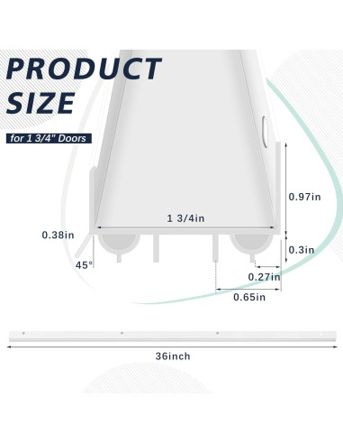 2 Barreras de Sellado para Puerta Lineshading PVC 91.44 cm Blanco