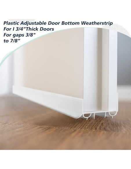 2 Barreras de Sellado para Puerta Lineshading PVC 91.44 cm Blanco