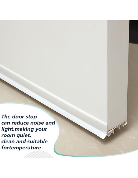 2 Barreras de Sellado para Puerta Lineshading PVC 91.44 cm Blanco