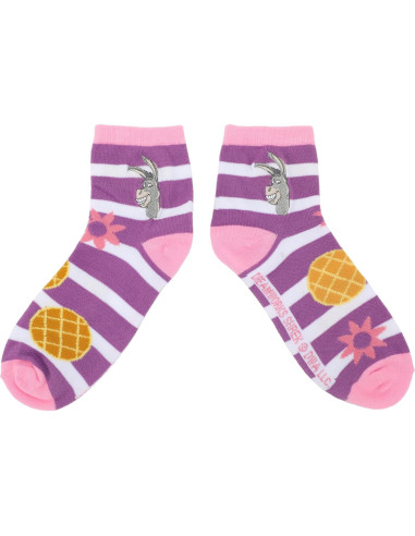 Calcetines de mujer Bioworld Shrek 3 pares con flores 3D