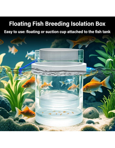 Caja de Cría Flotante KOHUDIS para Alevines 10.2x10.2x14.5cm