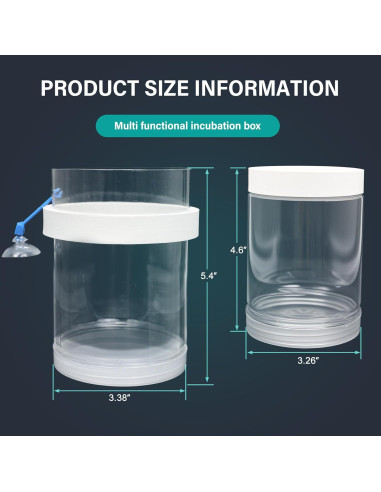 Caja de Cría Flotante KOHUDIS para Alevines 10.2x10.2x14.5cm