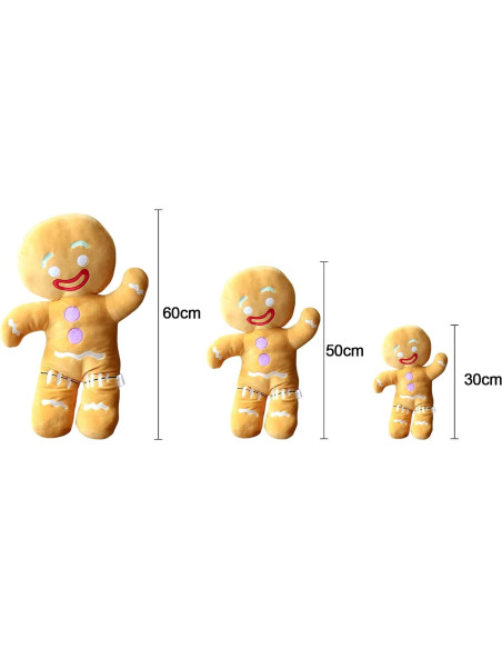 Muñeco de Jengibre de Peluche Walbest 30cm 50cm 60cm Navidad
