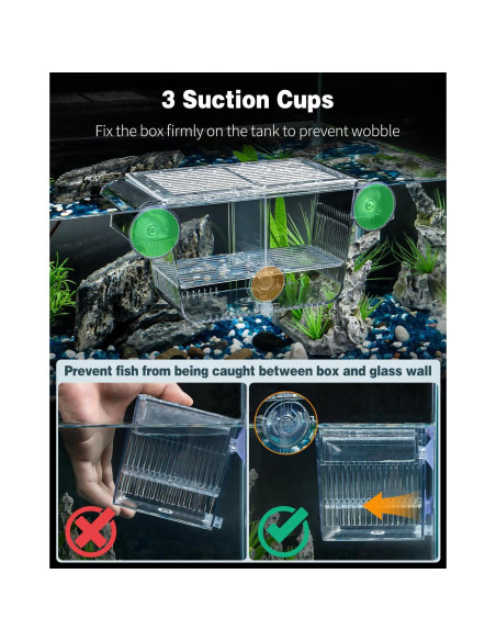 Caja de Cría Mediana Pawfly para Alevines de Peces 14x9.1x9.9cm