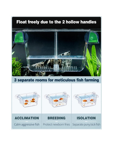 Caja de Cría Mediana Pawfly para Alevines de Peces 14x9.1x9.9cm