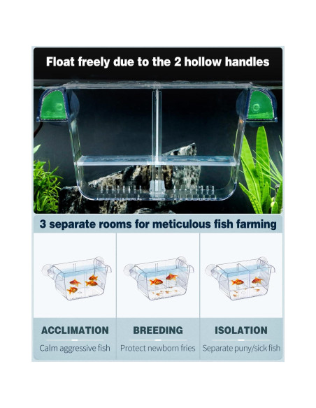 Caja de Cría Mediana Pawfly para Alevines de Peces 14x9.1x9.9cm