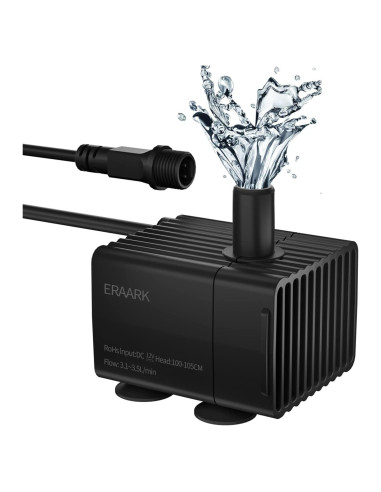 Bomba de Agua Silenciosa ERAARK 50GPH 190L/H para Acuario
