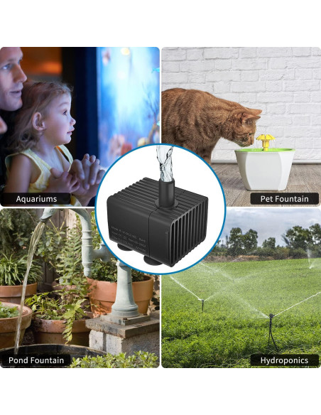 Bomba de Agua Silenciosa ERAARK 50GPH 190L/H para Acuario